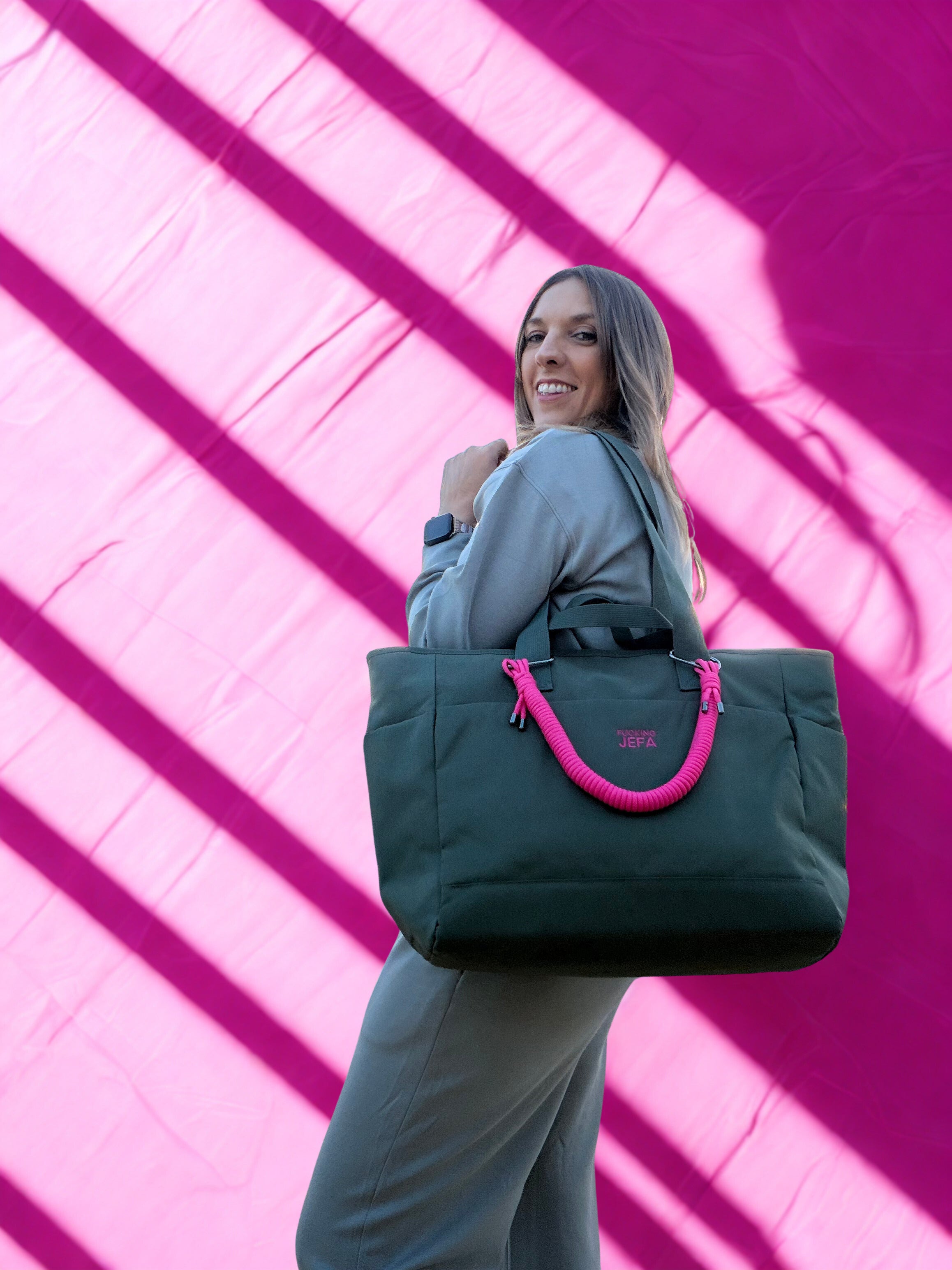 Bolso todoterreno "FUCKING JEFA" - Verde caqui