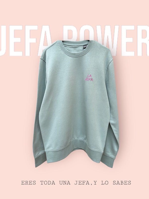 Sudadera La Jefa turquesa