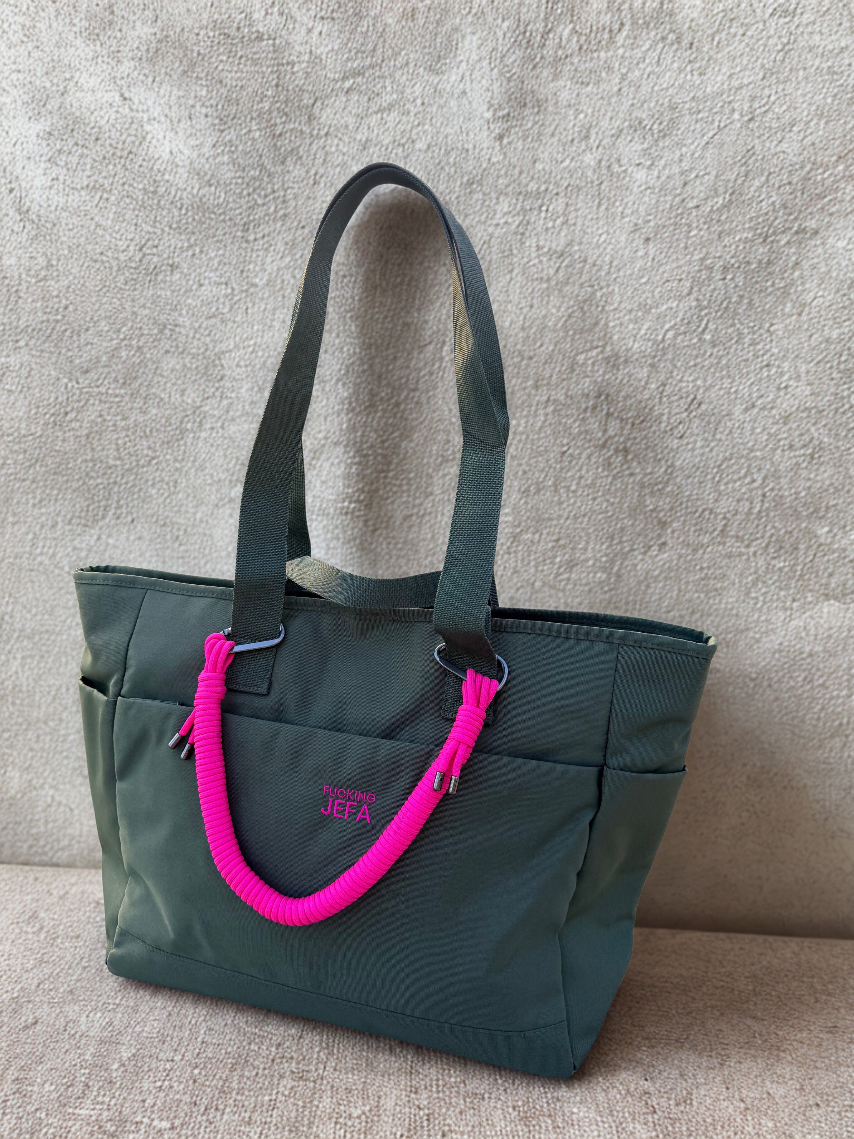 Bolso todoterreno "FUCKING JEFA" - Verde caqui